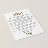 65th Birthday Table Decor Custom Back in 1961 Facts Printable
