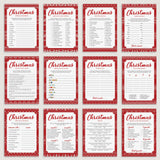 Printable Christmas Party Games with Knitted Sweater Pattern by LittleSizzle