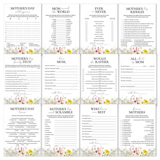 Mothers Day Game Bundle Printable by LittleSizzle