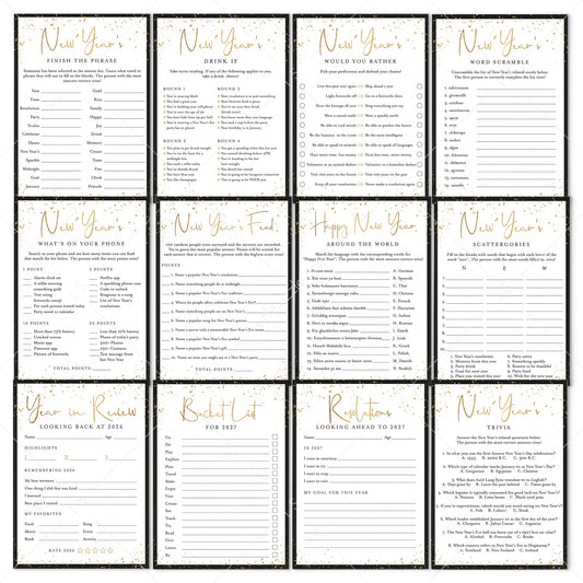 2027 New Years Eve Games Instant Download by LittleSizzle