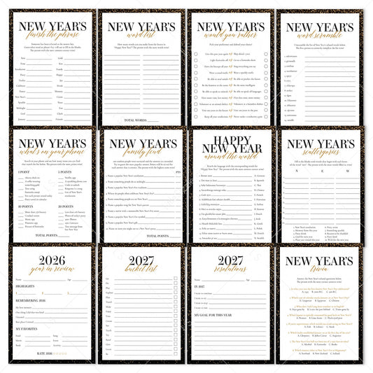 2026 2026 New Year's Eve Party Games Bundle Printable by LittleSizzle
