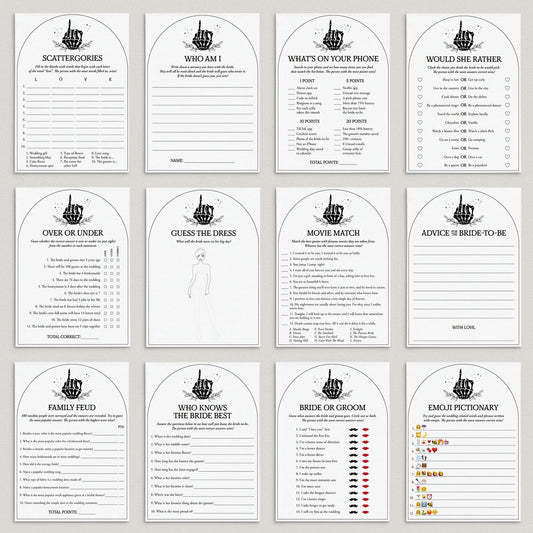 Bride or Die Bridal Shower Games Printable Til Death Do Us Party by LittleSizzle