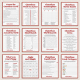Red and White Striped Christmas Party Games Bundle Printable by LittleSizzle