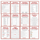 Red and White Striped Christmas Party Games Bundle Printable by LittleSizzle