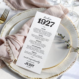 100th Birthday Gift Born in 1927 Table Card