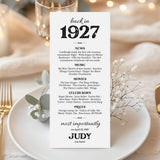 100th Birthday Gift Born in 1927 Table Card