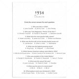 1934 Quiz and Answers Printable by LittleSizzle