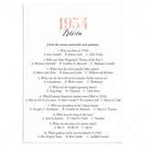 1934 Trivia Questions and Answers Printable by LittleSizzle