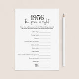 1936 The Price Is Right Game with Answers Printable by LittleSizzle