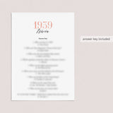 86th Birthday Games For Her Born in 1939