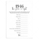 1946 The Price Is Right Game with Answers Printable by LittleSizzle