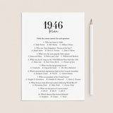 1946 Trivia Quiz with Answer Key Instant Download by LittleSizzle
