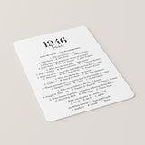 1946 Trivia Quiz with Answer Key Instant Download