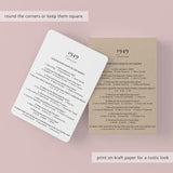 1949 Quiz and Answers Printable