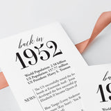 75th Birthday Party Decorations Born in 1952 Table Card