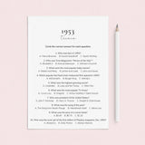 1953 Quiz and Answers Printable by LittleSizzle