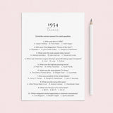 1954 Quiz and Answers Printable by LittleSizzle