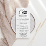 70th Birthday Party Decorations Back in 1955 Table Card