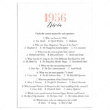 1956 Trivia Questions and Answers Printable by LittleSizzle