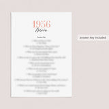 1956 Trivia Questions and Answers Printable