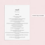 Printable 70th Birthday Games for Her Born in 1956