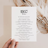 1957 Trivia with Answers Printable