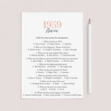 1959 Trivia Questions and Answers Printable by LittleSizzle