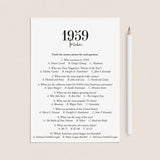 1959 Trivia Quiz with Answer Key Instant Download by LittleSizzle