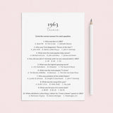 1963 Quiz and Answers Printable by LittleSizzle