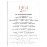 1964 Trivia Questions and Answers Printable by LittleSizzle