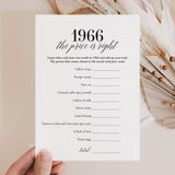 1966 The Price Is Right Game with Answers Printable