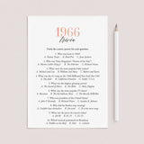1966 Trivia Questions and Answers Printable by LittleSizzle