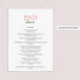 1969 Trivia Questions and Answers Printable