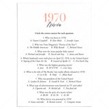 1970 Trivia Questions and Answers Printable by LittleSizzle