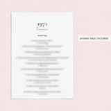 Printable 55th Birthday Games for Her Born in 1971