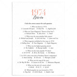 1974 Trivia Questions and Answers Printable by LittleSizzle