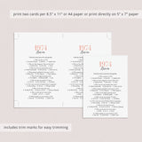 Born In 1974 51st Birthday Party Games Bundle For Women