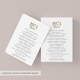 Gold 1974 Trivia Questions with Answers Printable