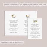 Gold 1974 Trivia Questions with Answers Printable