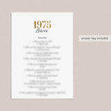Gold 1975 Trivia Questions with Answers Printable