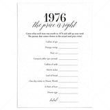 1976 The Price Is Right Game with Answers Printable by LittleSizzle