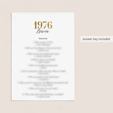 50th Anniversary Party Games Married in 1976 Printable