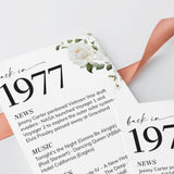 1977 Anniversary Table Cards Personalized 50th Anniversary Decor