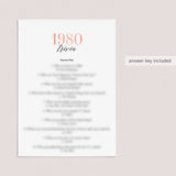 1980 Trivia Questions and Answers Printable