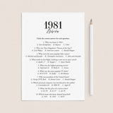 1981 Trivia Quiz with Answer Key Instant Download by LittleSizzle