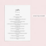 Printable 45th Birthday Games for Her Born in 1981