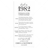 45th Anniversary Party Decorations Married in 1982 Table Card by LittleSizzle
