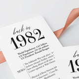 45th Anniversary Party Decorations Married in 1982 Table Card