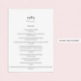 1983 Quiz and Answers Printable