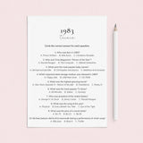 1983 Quiz and Answers Printable by LittleSizzle